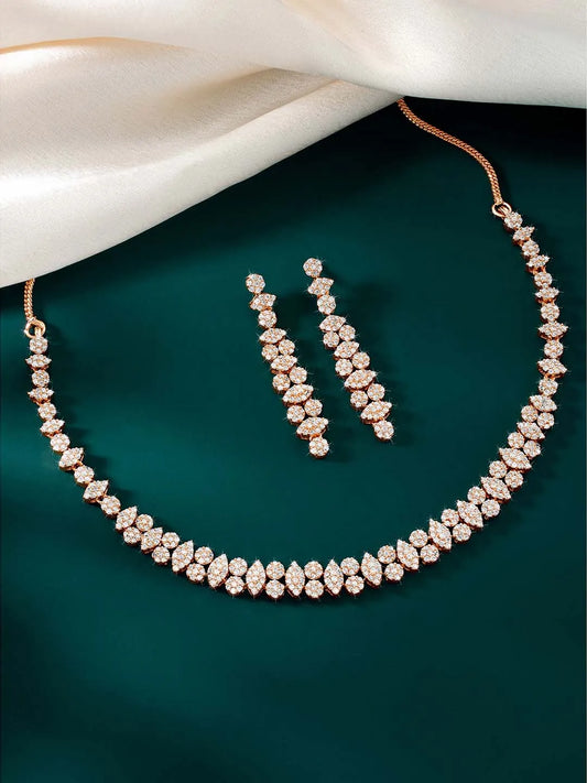 CZ Necklace Set – Sophisticated Jewellery Designs by Peora
