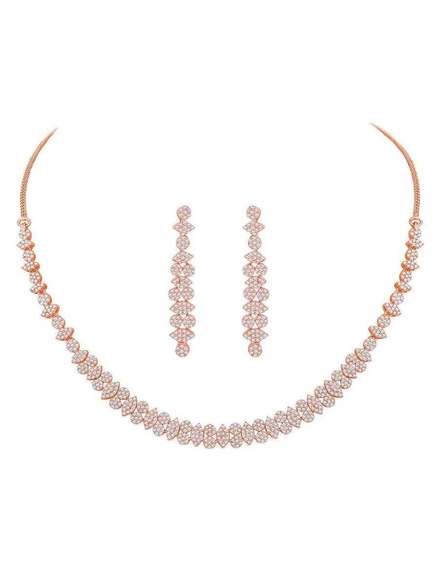 CZ Necklace Set – Sophisticated Jewellery Designs by Peora
