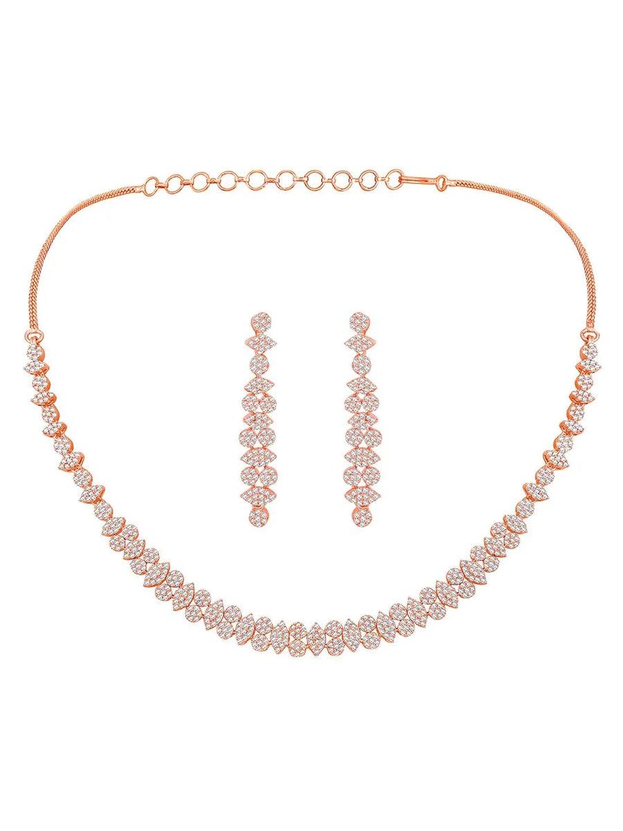 CZ Necklace Set – Sophisticated Jewellery Designs by Peora
