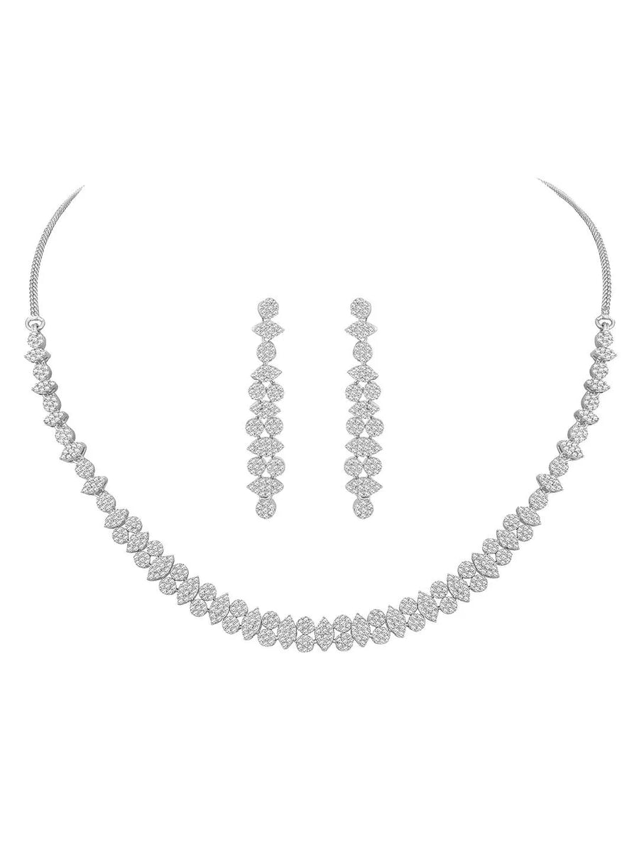 CZ Necklace Set – Sophisticated Jewellery Designs by Peora

