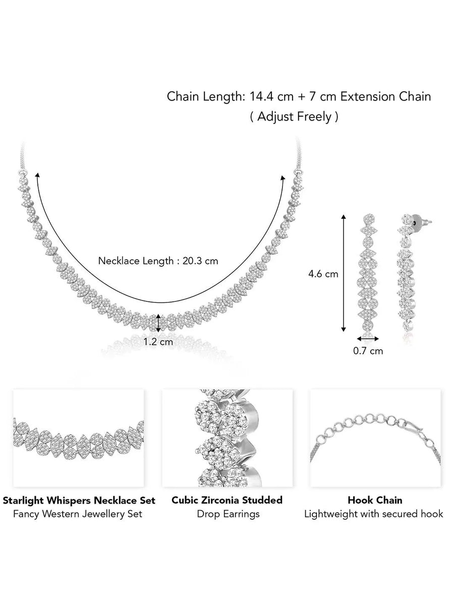 CZ Necklace Set – Sophisticated Jewellery Designs by Peora
