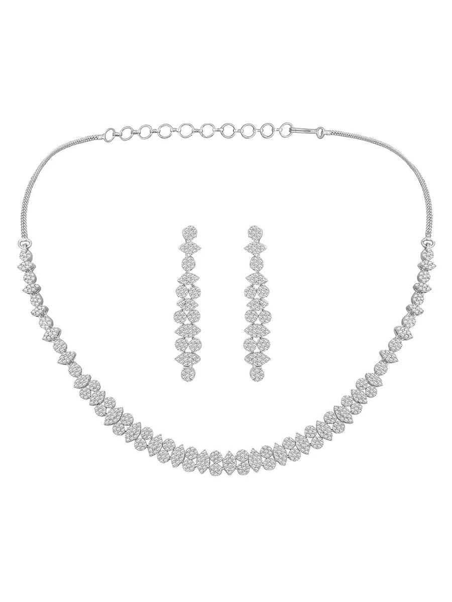 CZ Necklace Set – Sophisticated Jewellery Designs by Peora
