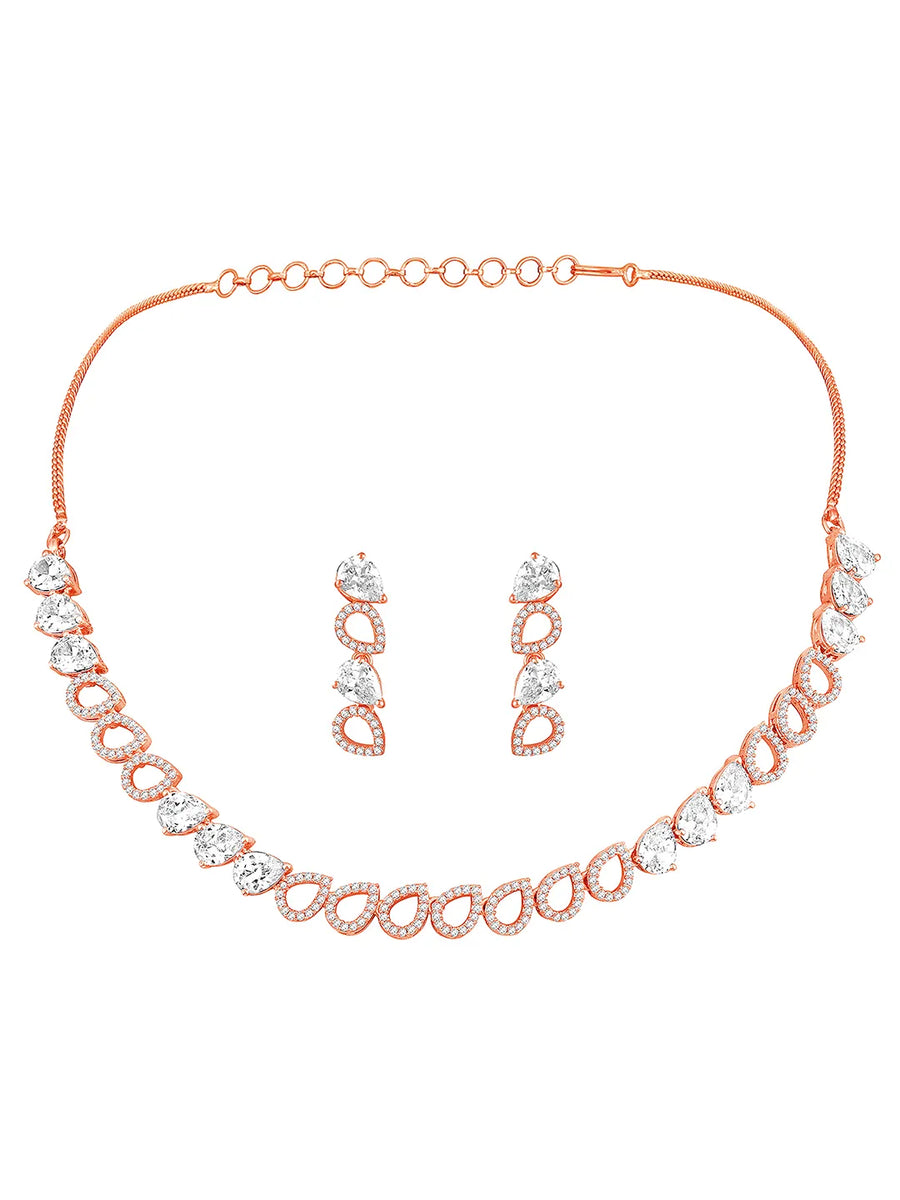 CZ Necklace Set – Classic Sparkling Jewellery by Peora
