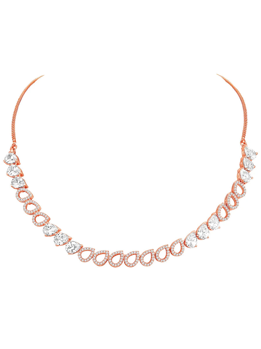 CZ Necklace Set – Classic Sparkling Jewellery by Peora
