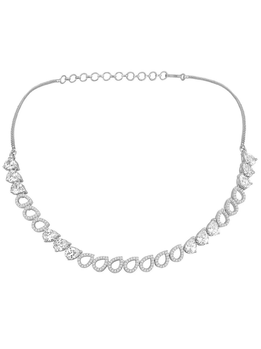 CZ Necklace Set – Classic Sparkling Jewellery by Peora

