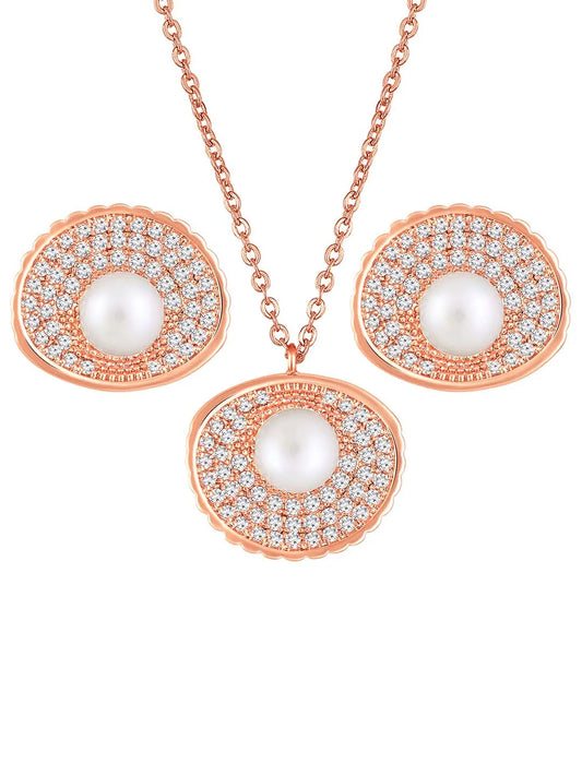 Pearls Chic Pendant Set – Timeless Pearl Jewellery by Peora
