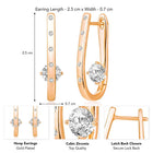 CZ Semi-Hoop Earrings by Peora – Elegant Fashion Jewellery

