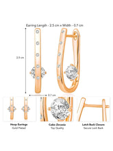 CZ Semi-Hoop Earrings by Peora – Elegant Fashion Jewellery

