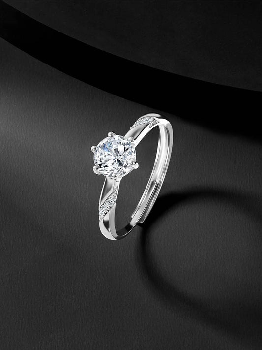 Solitaire Ring by Peora – Elegant Sparkle, Timeless Design