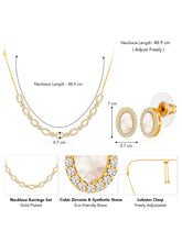 CZ Stones Necklace Set – Elegant Fashion Jewellery by Peora


