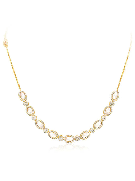 CZ Stones Necklace Set – Elegant Fashion Jewellery by Peora

