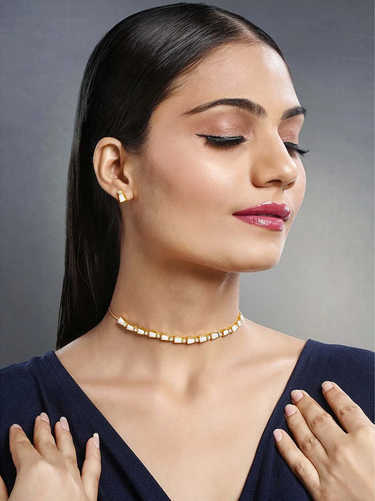 Synthetic Stones Necklace – Elegant Fashion Jewellery by Peora


