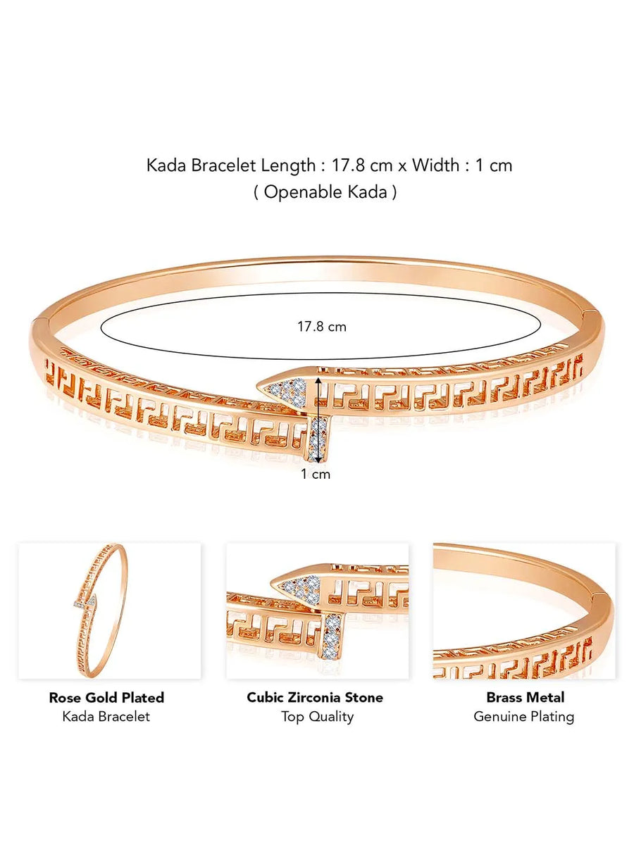 Glamour CZ Kada Bracelet by Peora – Sparkling Fashion Jewellery

