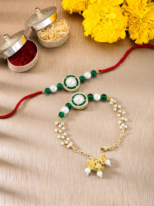 Peora Charming Rakhi Pair for Bhaiya Bhabhi