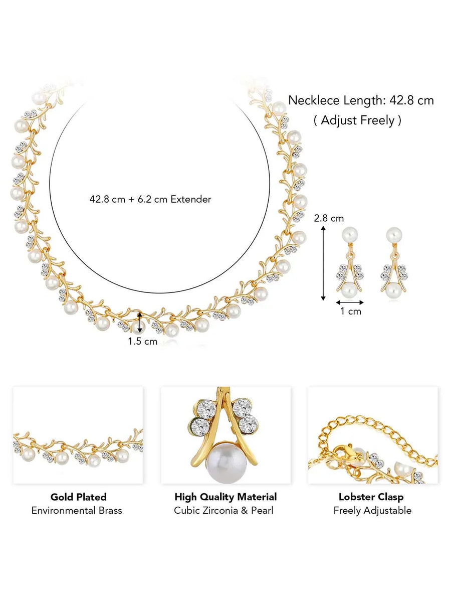 Luminous Charm CZ Short Necklace Set