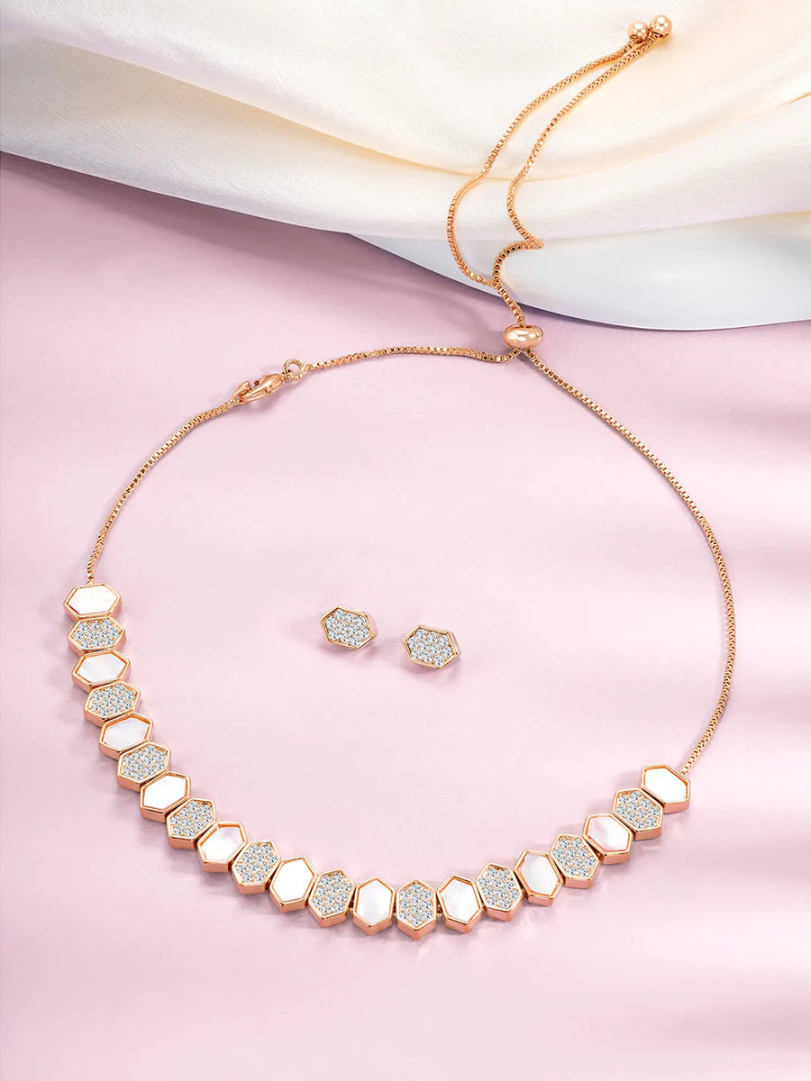 CZ Necklace Set – Sparkling Fashion Jewellery by Peora

