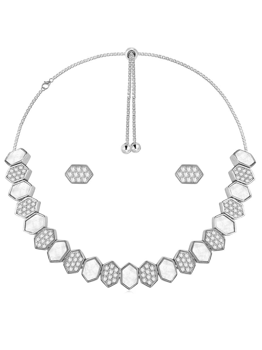 CZ Necklace Set – Sparkling Fashion Jewellery by Peora

