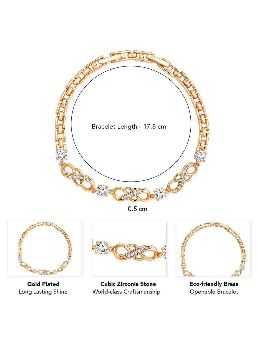 Captivating CZ Bracelet by Peora | Elegant CZ Fashion Jewellery

