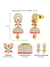 Glamorous Charm Jhumki Earrings by Peora | Elegant Indian Jewellery

