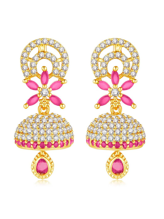 Glamorous Charm Jhumki Earrings by Peora | Elegant Indian Jewellery

