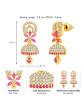 Glamorous Charm Jhumki Earrings by Peora | Elegant Indian Jewellery

