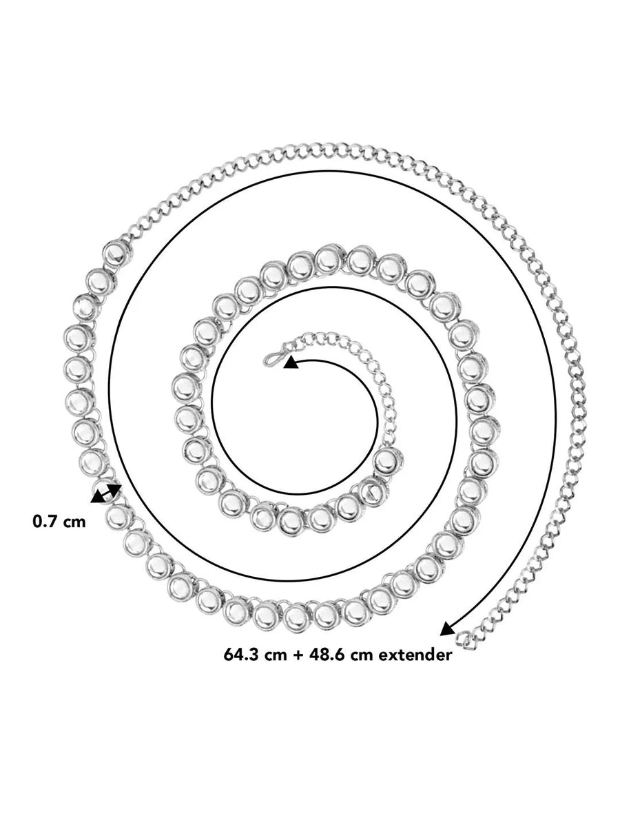 Kundan Studded Waist Belt by Peora | Royal Ethnic Fashion Jewellery

