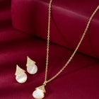 Cat Eye Style Charms Pendant Set - Gold