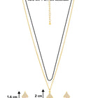 Cat Eye Style Charms Pendant Set - Gold