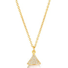 Cat Eye Style Charms Pendant Set - Gold