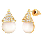 Cat Eye Style Charms Pendant Set - Gold