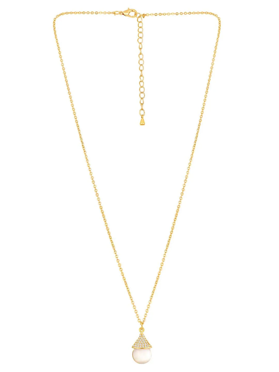 Cat Eye Style Charms Pendant Set - Gold
