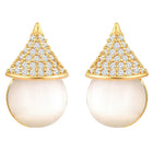 Cat Eye Style Charms Pendant Set - Gold