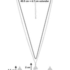 Cat Eye Style Charms Pendant Set - Silver