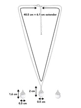 Cat Eye Style Charms Pendant Set - Silver