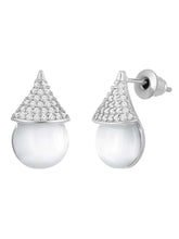 Cat Eye Style Charms Pendant Set - Silver