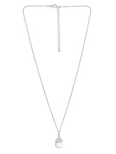 Cat Eye Style Charms Pendant Set - Silver