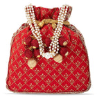 Stylish Glamour Grasp Potli Bag - Red