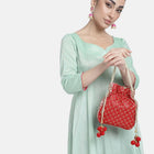 Stylish Glamour Grasp Potli Bag - Red