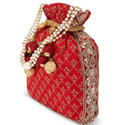 Stylish Glamour Grasp Potli Bag - Red