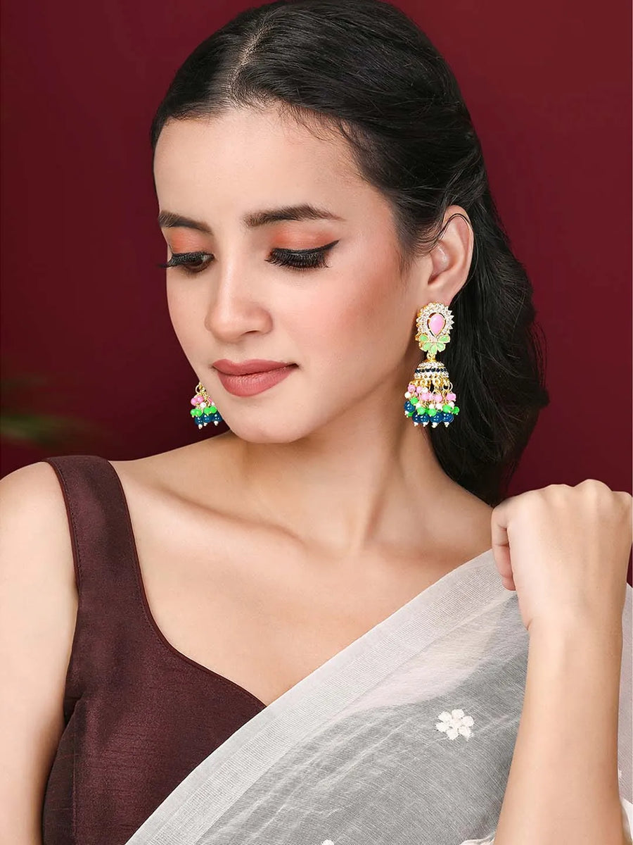 Marine Charm Jhumki Earrings – Elegant Jewellery by Peora

