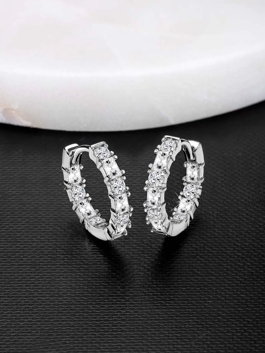 CZ Hoops Earrings by Peora – Trendy Fashion Jewellery