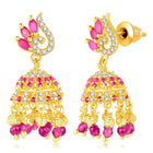 CZ Jhumki Earrings by Peora | Sparkling Stone Jewellery for Every Occasion


