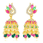CZ Jhumki Earrings by Peora | Sparkling Stone Jewellery for Every Occasion

