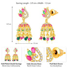 CZ Jhumki Earrings by Peora | Sparkling Stone Jewellery for Every Occasion

