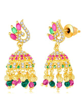 CZ Jhumki Earrings by Peora | Sparkling Stone Jewellery for Every Occasion

