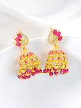 CZ Jhumki Earrings by Peora | Sparkling Stone Jewellery for Every Occasion

