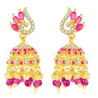 CZ Jhumki Earrings by Peora | Sparkling Stone Jewellery for Every Occasion

