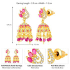 CZ Jhumki Earrings by Peora | Sparkling Stone Jewellery for Every Occasion

