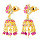 CZ Jhumki Earrings by Peora | Sparkling Stone Jewellery for Every Occasion

