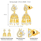CZ Jhumki Earrings by Peora | Sparkling Stone Jewellery for Every Occasion

